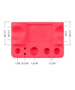 HYVE Beauty Silicone Pigment Cup & Hand Tool Holder - POPPY RED