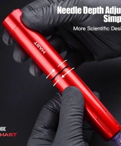 HYVE Beauty Mast Nano Wireless PMU & Tattoo Machine - Red Machines & Needles