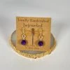 Bejeweled Handmade Amethyst Drop Earrings B-134