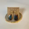 Bejeweled Bold Copper Patina Earrings B-120 Handmade