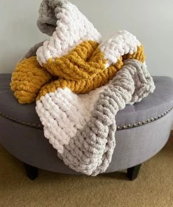 Chunky Knit Weighted Blanket By Creative Force