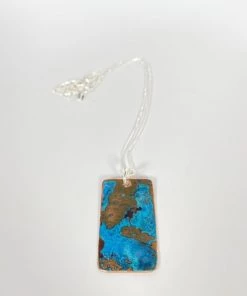 Bejeweled Copper And Sterling Silver Pendant Necklace B-161