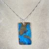 Bejeweled Copper And Sterling Silver Pendant Necklace B-161