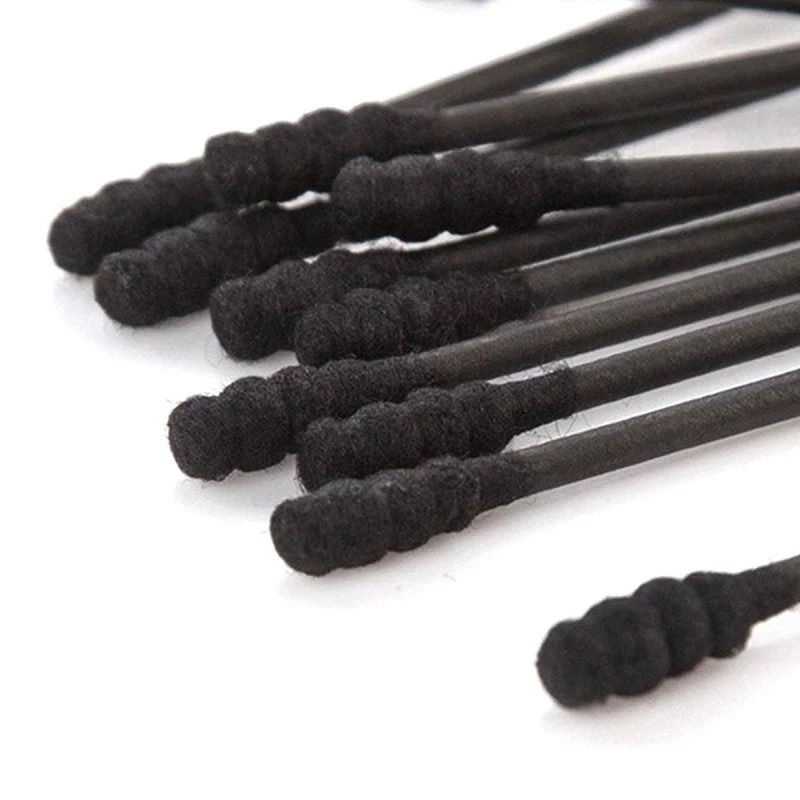 HYVE Beauty Cute AF Cotton Swabs - Shadow Black 200 Count Accessories & Training Tools 2 HYVE Beauty Cute AF Cotton Swabs - Shadow Black 200 Count Accessories & Training Tools