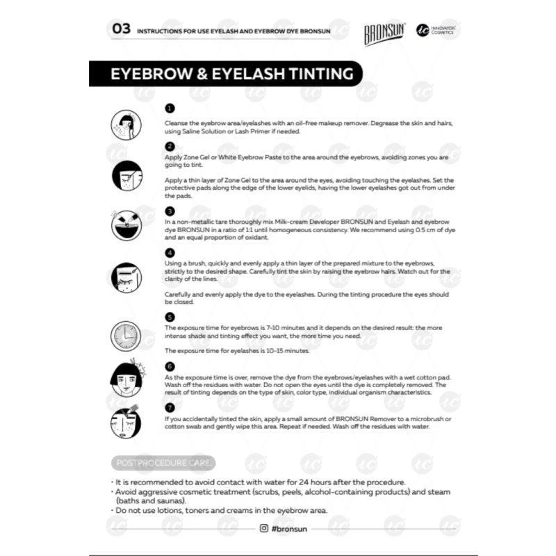 Innovator Cosmetics LLC Brows & Lashes Bronsun Brow & Lash Gel Tint - Deep Black #1 7 Innovator Cosmetics LLC Brows & Lashes Bronsun Brow & Lash Gel Tint - Deep Black #1