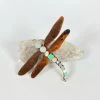 Bejeweled Gemstone Dragonfly Magnet With Jasper & Jade M-507