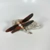Bejeweled Handmade Gemstone Dragonfly Magnet With Jasper & Jade M-512