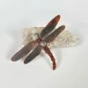 Bejeweled Handmade Gemstone Dragonfly Magnet With Onyx & Amethyst M-511