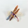 Bejeweled Handmade Gemstone Dragonfly Magnet With Pearl M-503