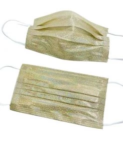 Alibaba-Yiwu Accessories & Training Tools Disposable Face Masks - Gold Glam - 50 Pack