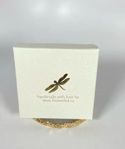 Bejeweled Handmade Gold & Moonstone Dangly Earrings B-147