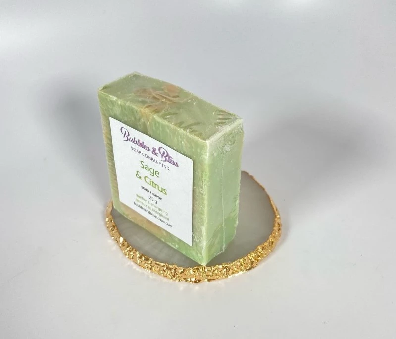 Bejeweled Handcrafted Sage & Citrus Soap Handmade 2 Bejeweled Handcrafted Sage & Citrus Soap Handmade