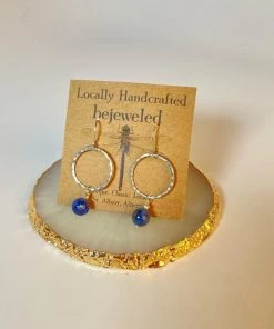 Bejeweled Kyanite & Silver Earrings B-107 Handmade