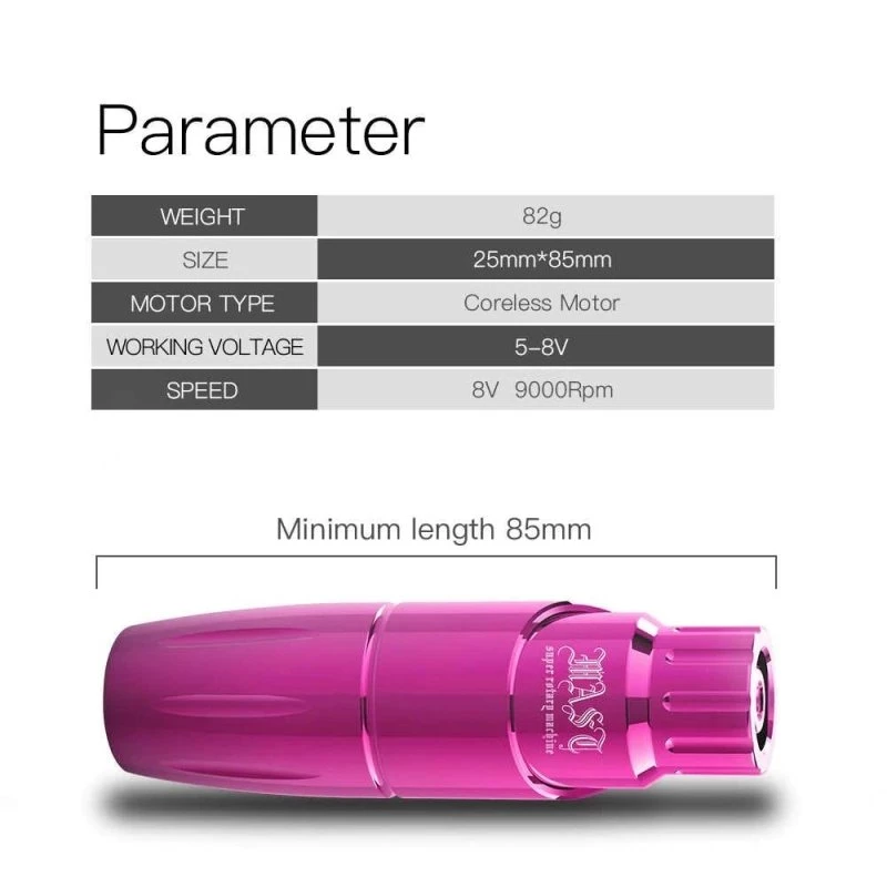 Dragon Hawk Mast Tour Wireless PMU Tattoo Machine WITH BATTERY - Pink 2 Dragon Hawk Mast Tour Wireless PMU Tattoo Machine WITH BATTERY - Pink