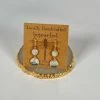 Bejeweled Handmade Moonstone & Aquamarine Crystal Earrings B-145