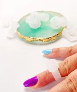 HYVE Beauty White Silicone Pigment Ring Cups - 50 Pack