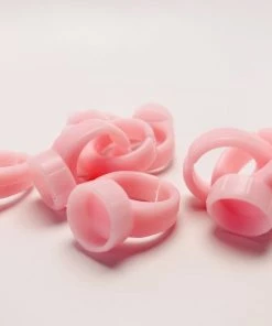 HYVE Beauty Pink Silicone Pigment Ring Cup - 50 Pack Accessories & Training Tools