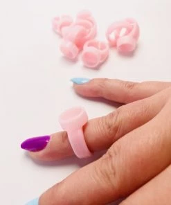 HYVE Beauty Pink Silicone Pigment Ring Cup - 50 Pack Accessories & Training Tools