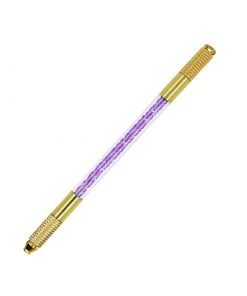 HYVE Beauty Gold Double Ended Microblading Hand Tool - Purple Crystal New Products