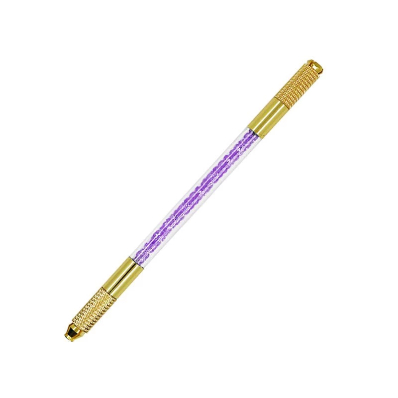 HYVE Beauty Gold Double Ended Microblading Hand Tool - Purple Crystal New Products 1 HYVE Beauty Gold Double Ended Microblading Hand Tool - Purple Crystal New Products
