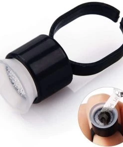 HYVE Beauty Accessories & Training Tools Sponge Pigment Ring Cups - Black 25 Pack