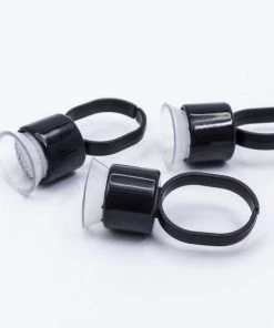 HYVE Beauty Accessories & Training Tools Sponge Pigment Ring Cups - Black 25 Pack