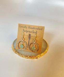 Bejeweled Sterling Silver & Chalcedony Earrings B-103 Handmade