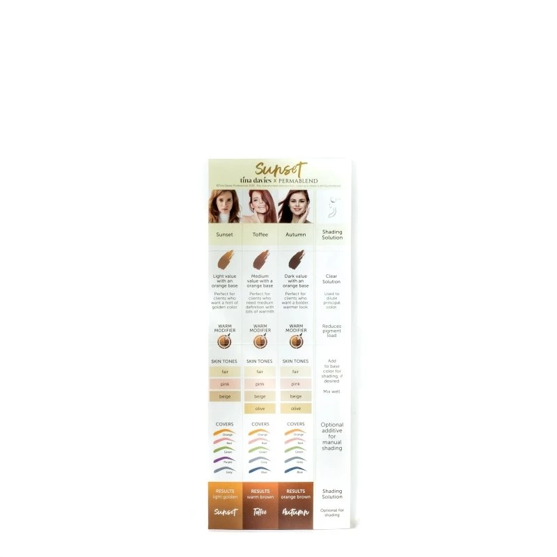 Tina Davies Professional Tina Davies X Perma Blend - Sunset Collection - Color Chart 1 Tina Davies Professional Tina Davies X Perma Blend - Sunset Collection - Color Chart